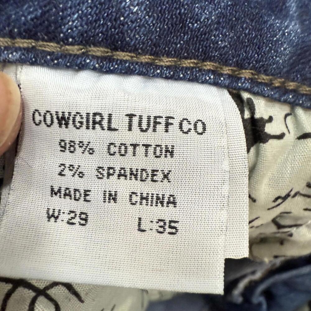 NWT Cowgirl Tuff Co. Rip Tide Distressed Flared Jeans Women's Size 29x35 - Picture 10 of 10
